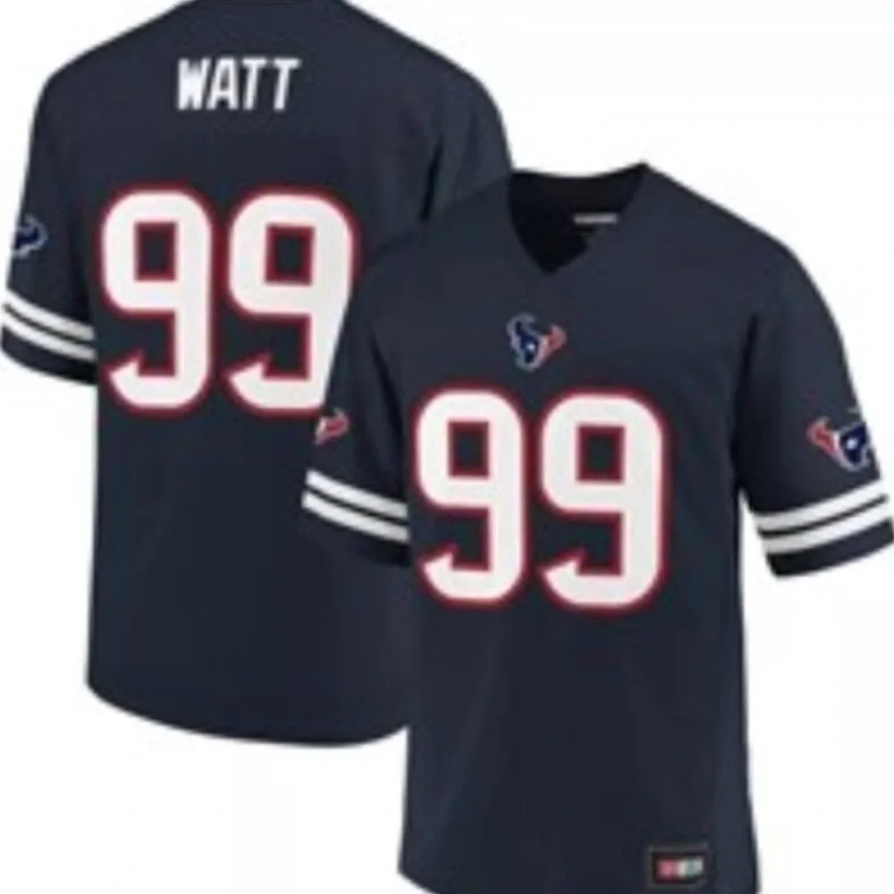 [NFL] Houston Texans #99 JJ Watt Navy Blue Football Jersey Men's Size Large - Picture 2 of 6